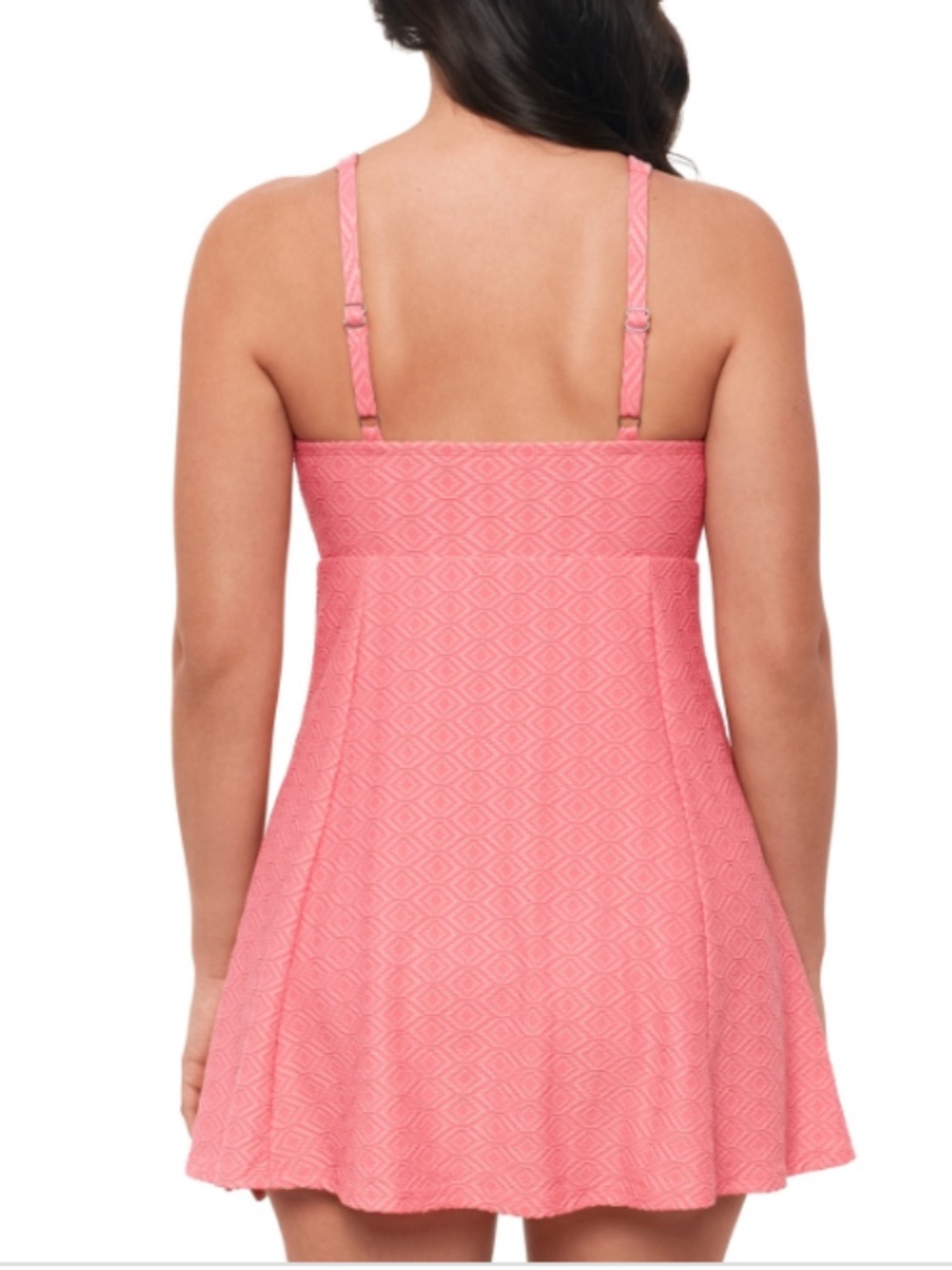 Swim Solutions Women's Textured Tie-Front Swimdress, SIZE 12 NWT - Picture 3 of 3